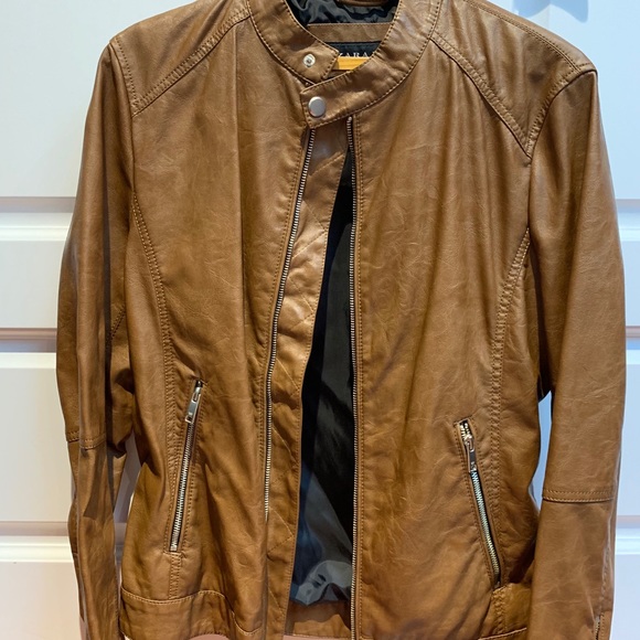 Zara Leather Biker Jacket - Picture 1 of 4